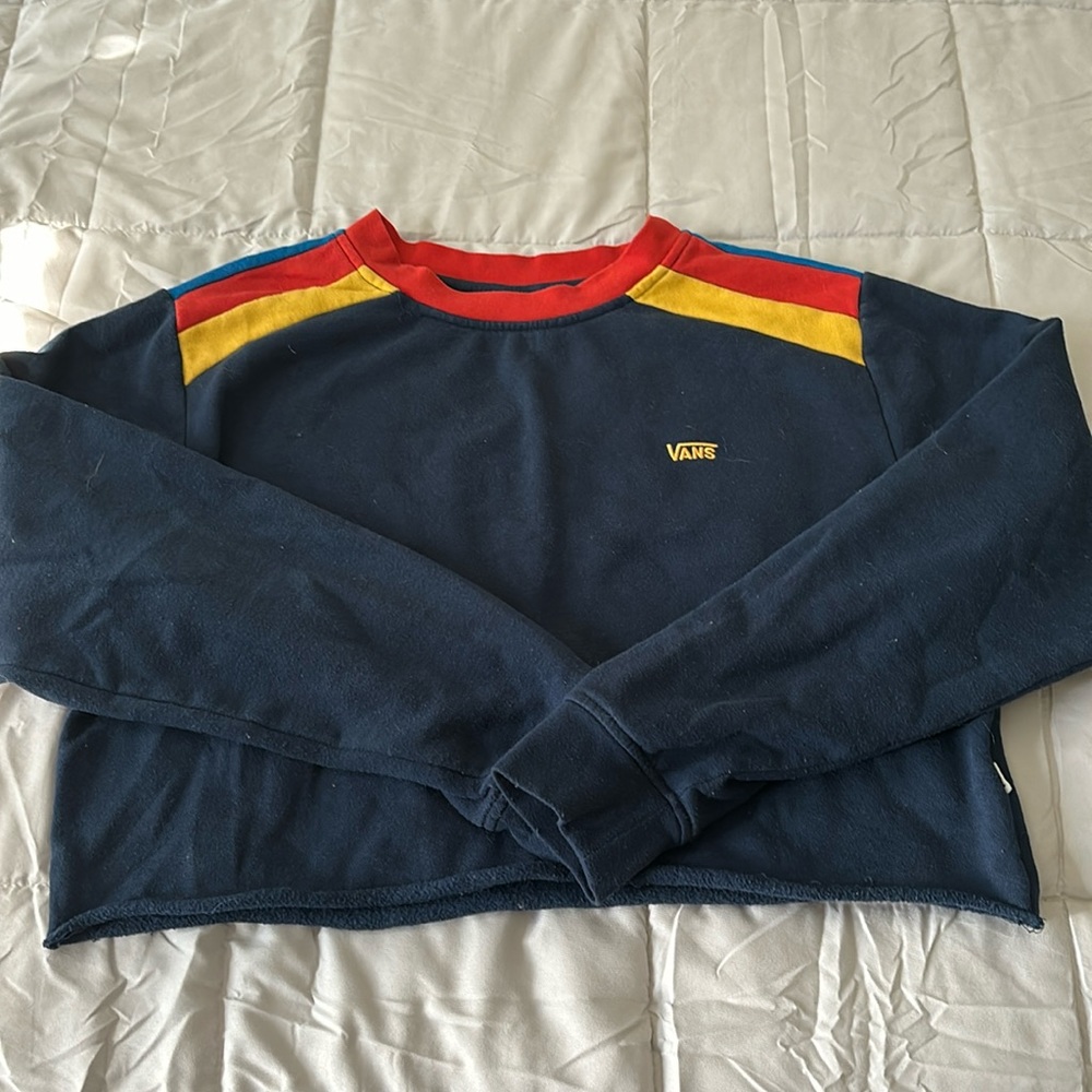 Vans cropped long sleeve, lightly worn